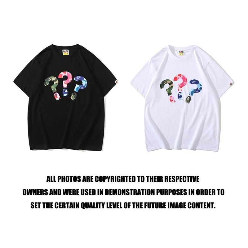 Bathing Ape T-Shirt Spring and Summer Short Sleeve Printed Fashion Camouflage T-shirt