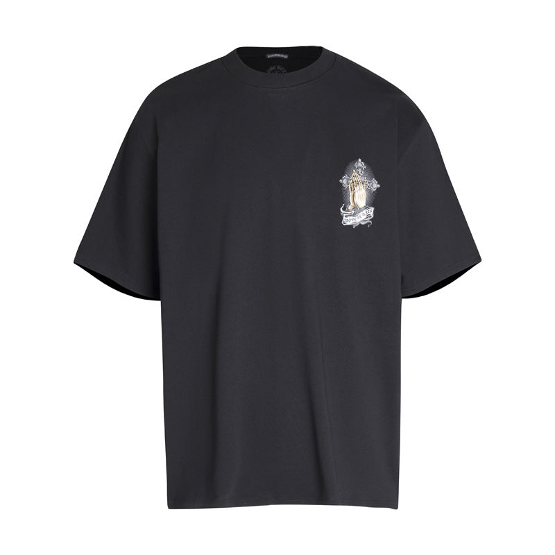 CHH Chrome Heart T Shirts T-Shirt Loose Cross Print